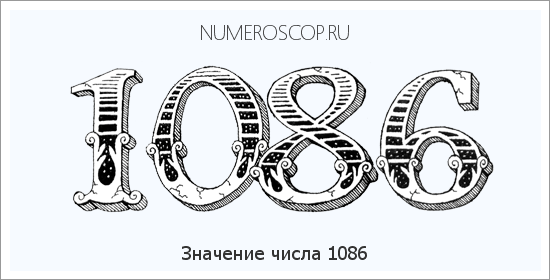 Расшифровка значения числа 1086 по цифрам в нумерологии