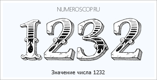 Расшифровка значения числа 1232 по цифрам в нумерологии