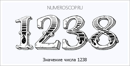 Расшифровка значения числа 1238 по цифрам в нумерологии