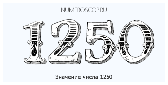 Расшифровка значения числа 1250 по цифрам в нумерологии
