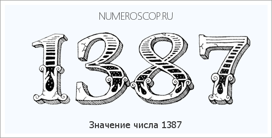 Расшифровка значения числа 1387 по цифрам в нумерологии