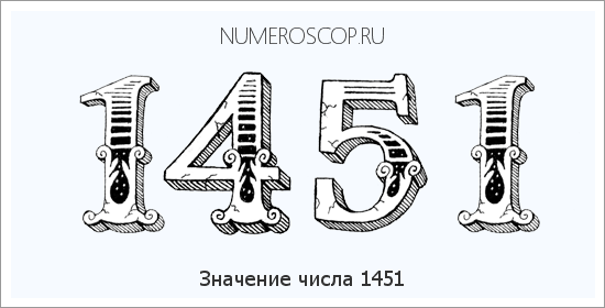 Расшифровка значения числа 1451 по цифрам в нумерологии