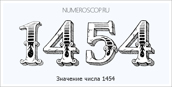 Расшифровка значения числа 1454 по цифрам в нумерологии