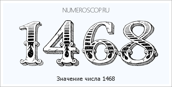 Расшифровка значения числа 1468 по цифрам в нумерологии