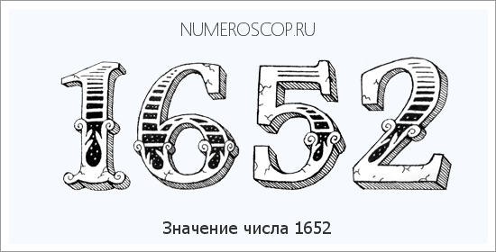 Расшифровка значения числа 1652 по цифрам в нумерологии