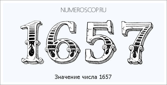 Расшифровка значения числа 1657 по цифрам в нумерологии