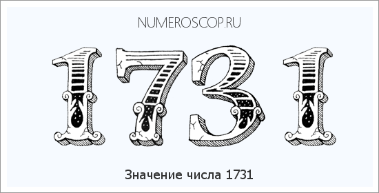 Расшифровка значения числа 1731 по цифрам в нумерологии