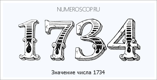 Расшифровка значения числа 1734 по цифрам в нумерологии