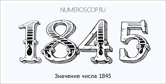 Расшифровка значения числа 1845 по цифрам в нумерологии