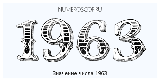 Расшифровка значения числа 1963 по цифрам в нумерологии