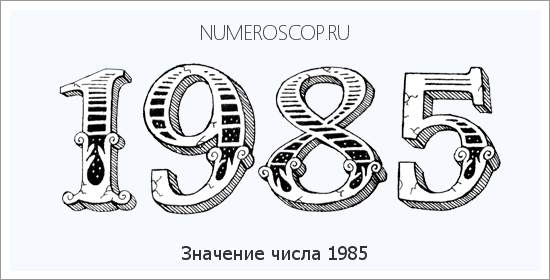 Расшифровка значения числа 1985 по цифрам в нумерологии