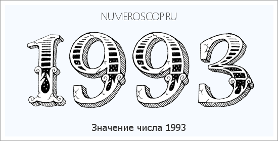 Расшифровка значения числа 1993 по цифрам в нумерологии