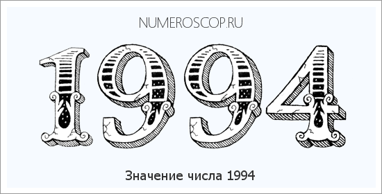 Расшифровка значения числа 1994 по цифрам в нумерологии