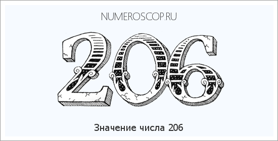 Расшифровка значения числа 206 по цифрам в нумерологии