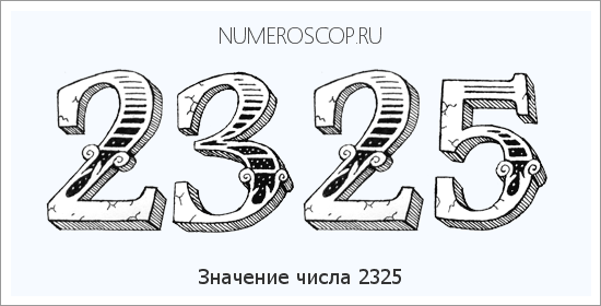 Расшифровка значения числа 2325 по цифрам в нумерологии