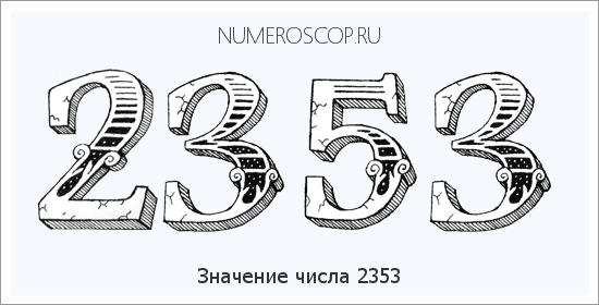 Расшифровка значения числа 2353 по цифрам в нумерологии