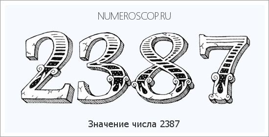 Расшифровка значения числа 2387 по цифрам в нумерологии