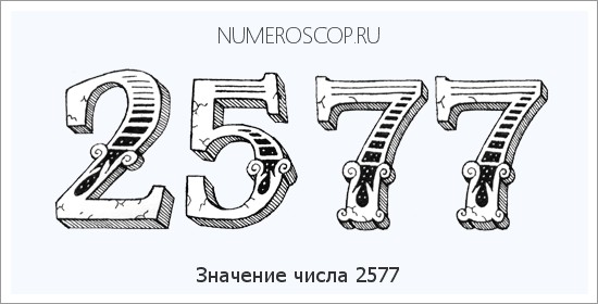 Расшифровка значения числа 2577 по цифрам в нумерологии