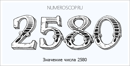 Расшифровка значения числа 2580 по цифрам в нумерологии