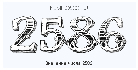 Расшифровка значения числа 2586 по цифрам в нумерологии