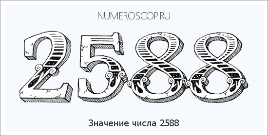 Расшифровка значения числа 2588 по цифрам в нумерологии