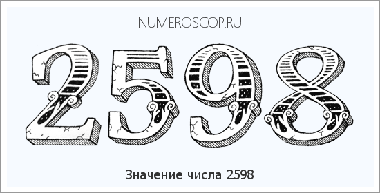 Расшифровка значения числа 2598 по цифрам в нумерологии