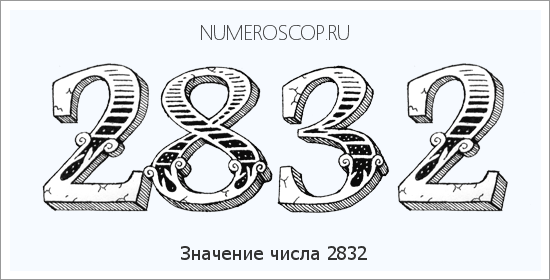 Расшифровка значения числа 2832 по цифрам в нумерологии