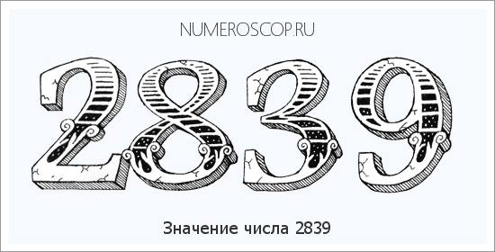 Расшифровка значения числа 2839 по цифрам в нумерологии