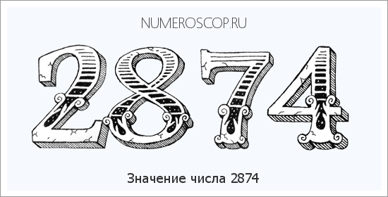 Расшифровка значения числа 2874 по цифрам в нумерологии