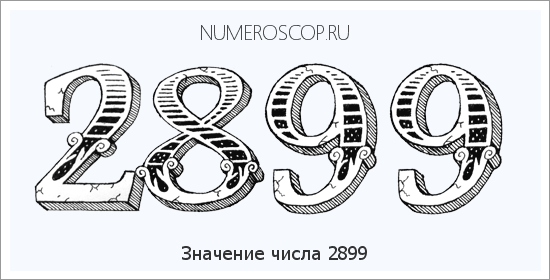 Расшифровка значения числа 2899 по цифрам в нумерологии