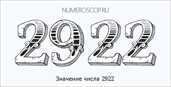 Расшифровка значения числа 2922 по цифрам в нумерологии