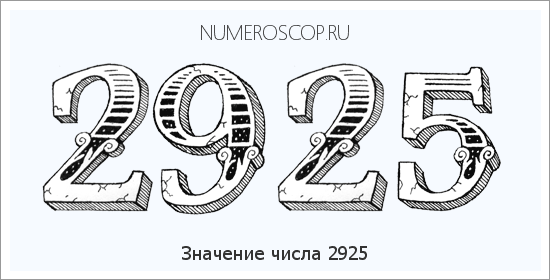 Расшифровка значения числа 2925 по цифрам в нумерологии
