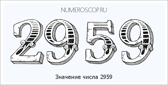 Расшифровка значения числа 2959 по цифрам в нумерологии