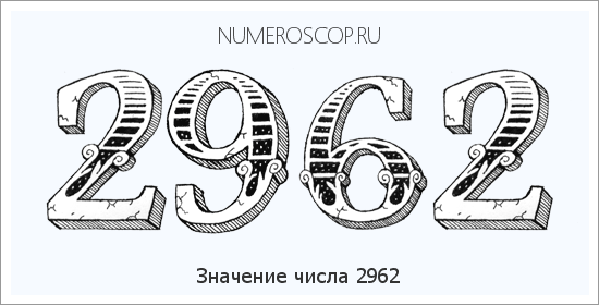 Расшифровка значения числа 2962 по цифрам в нумерологии