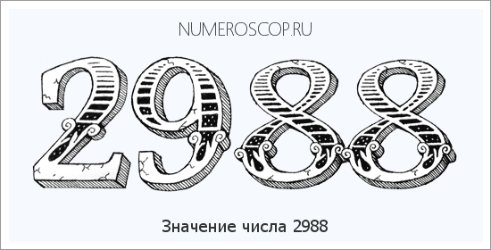 Расшифровка значения числа 2988 по цифрам в нумерологии
