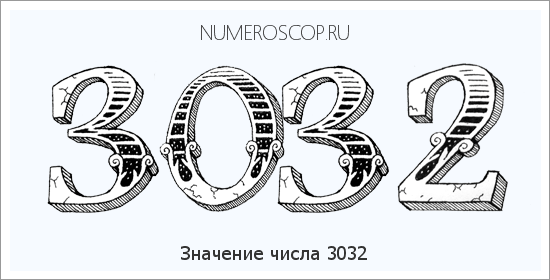 Расшифровка значения числа 3032 по цифрам в нумерологии