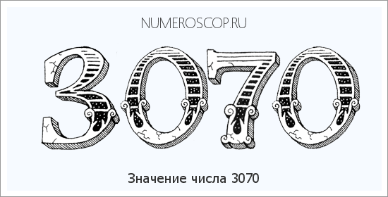 Расшифровка значения числа 3070 по цифрам в нумерологии