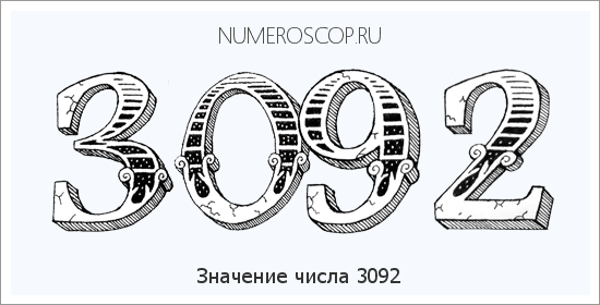 Расшифровка значения числа 3092 по цифрам в нумерологии
