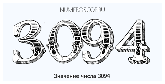 Расшифровка значения числа 3094 по цифрам в нумерологии