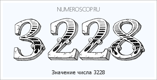 Расшифровка значения числа 3228 по цифрам в нумерологии