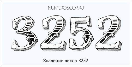 Расшифровка значения числа 3252 по цифрам в нумерологии