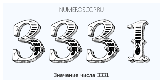 Расшифровка значения числа 3331 по цифрам в нумерологии