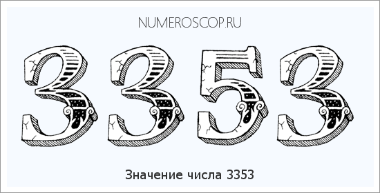 Расшифровка значения числа 3353 по цифрам в нумерологии