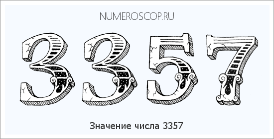 Расшифровка значения числа 3357 по цифрам в нумерологии