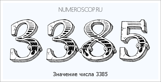 Расшифровка значения числа 3385 по цифрам в нумерологии