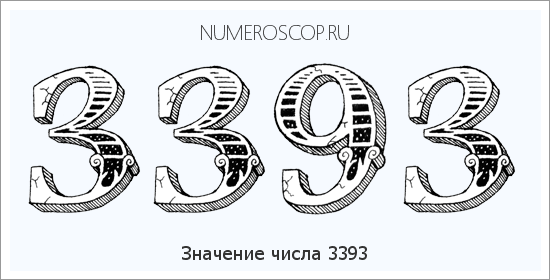Расшифровка значения числа 3393 по цифрам в нумерологии