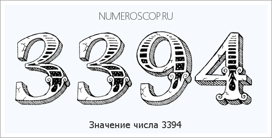 Расшифровка значения числа 3394 по цифрам в нумерологии