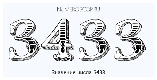 Расшифровка значения числа 3433 по цифрам в нумерологии