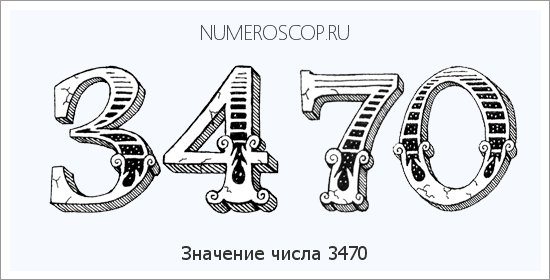 Расшифровка значения числа 3470 по цифрам в нумерологии