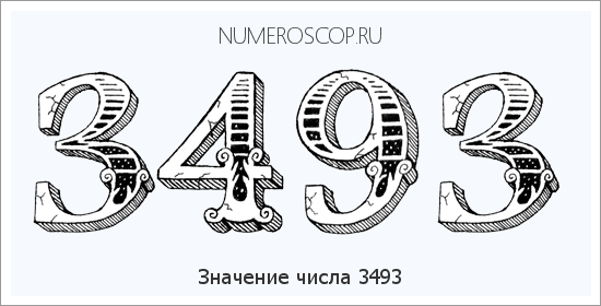 Расшифровка значения числа 3493 по цифрам в нумерологии